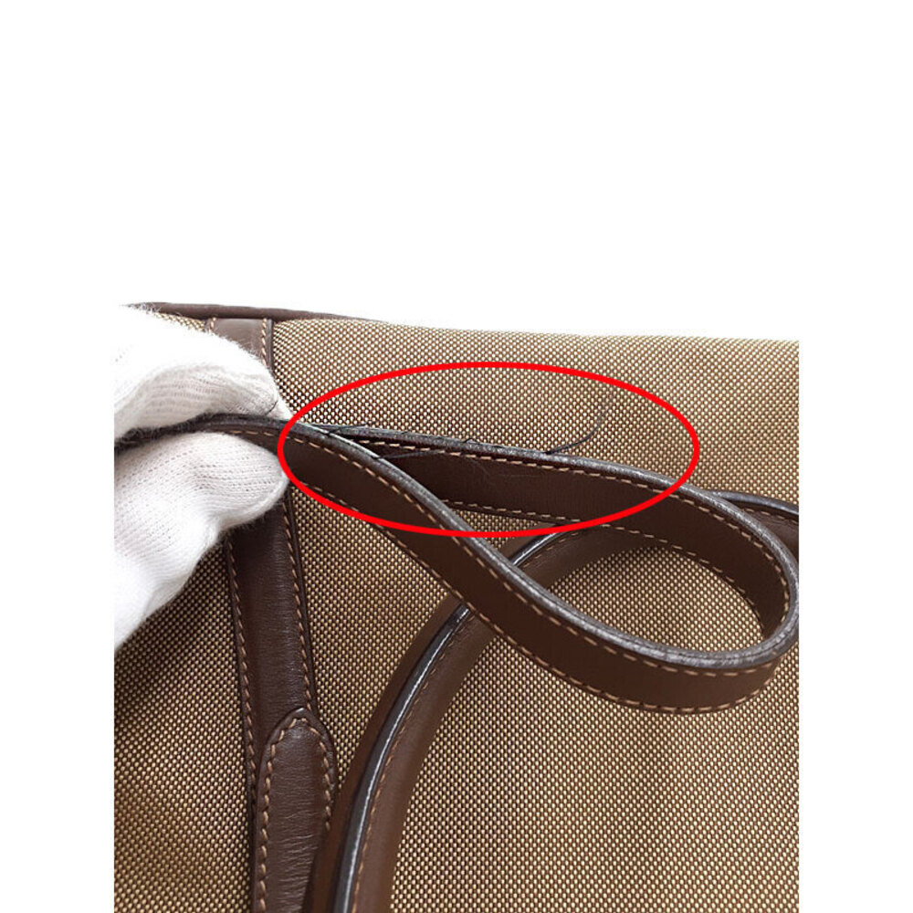 Prada Logo Jacquard 2Way Handbag brown canvas - Picture 5 of 9